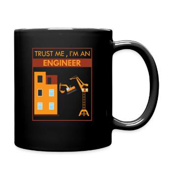 Engineer Mechanical Engineering Student Studies Uni - Full Colour Mug - black - Right
