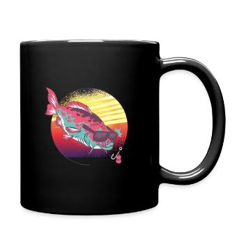 Gib mir Boilies keiner ... Angeln Carp Geschenk - Tasse einfarbig - Schwarz - Rechts