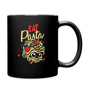 Eat pasta spaghetti food - Full Colour Mug - black - Right