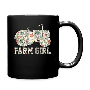 Ferme fille agricole - Mug uni - noir - Droite
