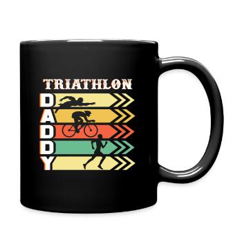 Idée Cadeau Triathlon Papa Papa Papa Triathlète - Mug uni - noir - Droite