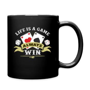 La vie est un jeu de cartes poker dés chance - Mug uni - noir - Droite