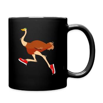 L’autruche - Mug uni - noir - Droite