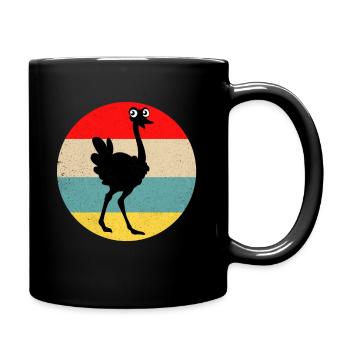 L’autruche - Mug uni - noir - Droite