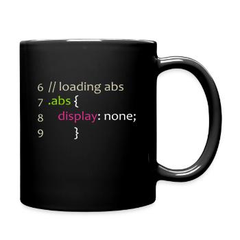 Fitness Nerd - Tasse einfarbig - Schwarz - Rechts