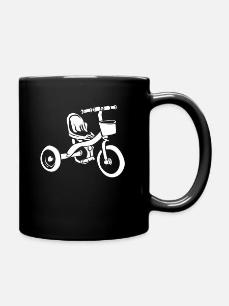 Radsport Fahrrad Dreirad - Tasse einfarbig - Schwarz