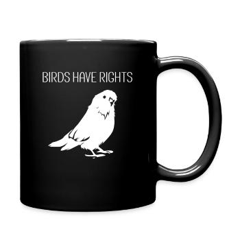 Oiseau observateur - Mug uni - noir - Droite