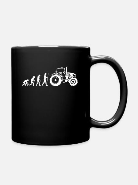 Traktor Bauer Landwirt - Tasse einfarbig - Schwarz