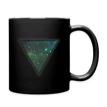 Space triangle pyramid shape gift - Full Colour Mug - black - Right