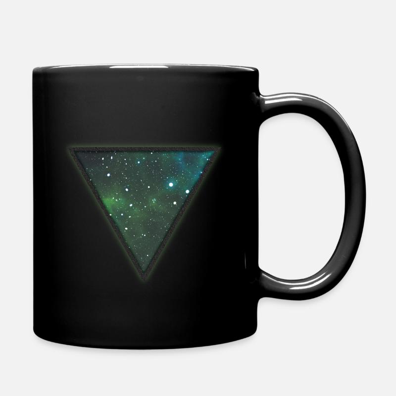 Space Dreieck Pyramide Form Geschenk - Tasse einfarbig - Schwarz