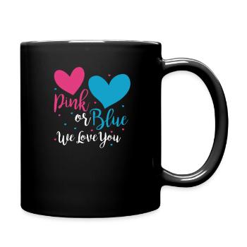 Schwangerschaft - Tasse einfarbig - Schwarz - Rechts