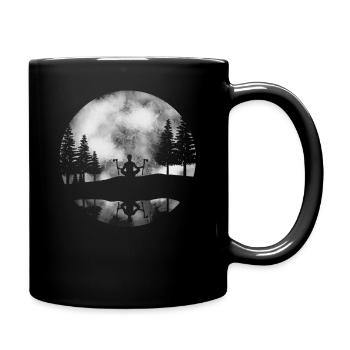 HOLZ SÄGE KETTENSÄGE GESCHENK WALD FÖRSTER BERUF - Tasse einfarbig - Schwarz - Rechts