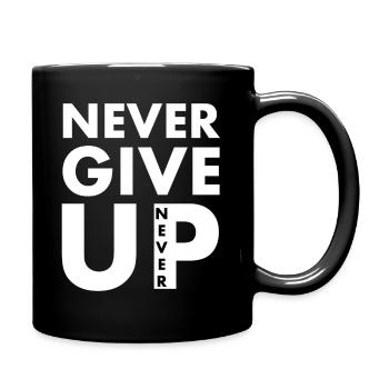 Ne jamais abandonner - motivation - Mug uni - noir - Droite