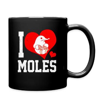 Maulwurf - Tasse einfarbig - Schwarz - Rechts