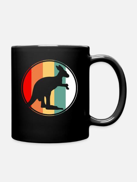 Känguru Australien - Tasse einfarbig - Schwarz