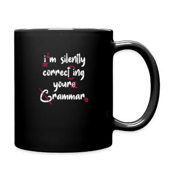 Teacher teacher grammar school exam gift - Full Colour Mug - black - Right