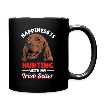 Irish Setter - Tasse einfarbig - Schwarz - Rechts