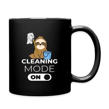 Cleaning lady cleaning aid sloth gift - Full Colour Mug - black - Right
