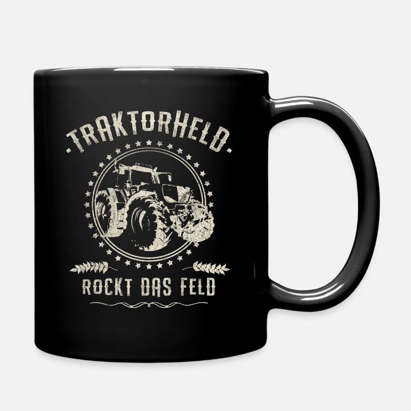 Traktor-Held Rockt Cooles Trecker Bauern Geschenk - Tasse einfarbig - Schwarz