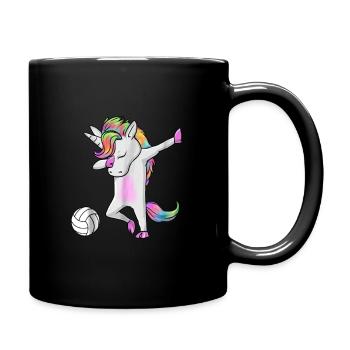 Licorne de volleyball pour l'équipe de volleyball - Mug uni - noir - Droite
