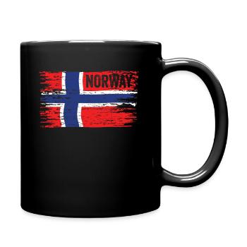 Drapeau norvégien - Mug uni - noir - Droite