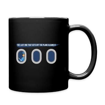 Flugbegleiterin Stewardess Heldin der Lüfte - Tasse einfarbig - Schwarz - Rechts