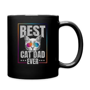 Meilleur papa chat jamais! cadeau - Mug uni - noir - Droite