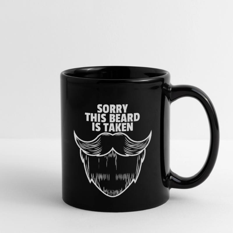 Bart Bärtig Bartträger Hipster Vollbart Geschenk Tasse einfarbig