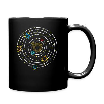 Planeten Sonnensystem - Tasse einfarbig - Schwarz - Rechts