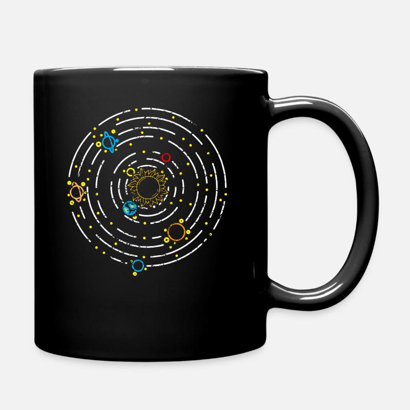 Planet solar system - Full Colour Mug - black