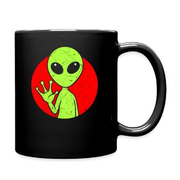 Alien - Tasse einfarbig - Schwarz - Rechts