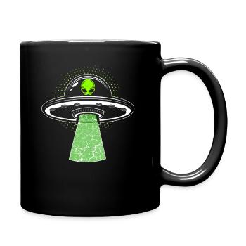 Vaisseau spatial extraterrestre - Mug uni - noir - Droite