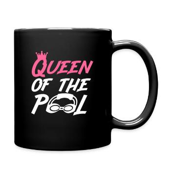 Piscine filles reine de la piscine - Mug uni - noir - Droite