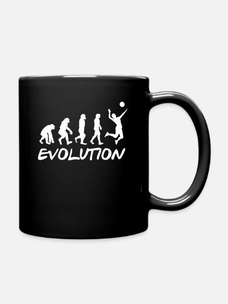 Volleyball Evolution - Tasse einfarbig - Schwarz