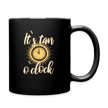 cool summer sun tanning bed gift - Full Colour Mug - black - Right