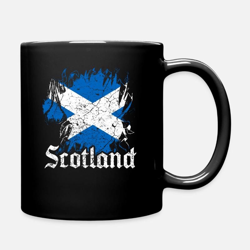 Schottland Flagge Retro Schottisch Geschenk - Tasse einfarbig - Schwarz