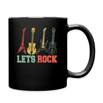 Gitarren Rock Rock n Roll Band Konzert Retro - Tasse einfarbig - Schwarz - Rechts