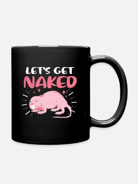 Nacktmull - Tasse einfarbig - Schwarz