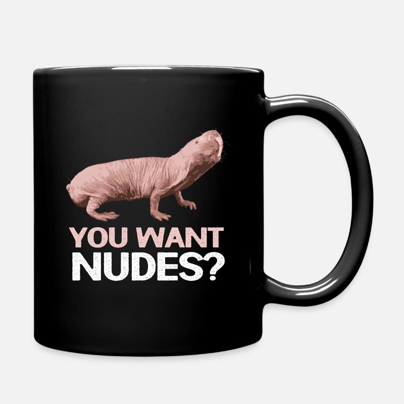 Nacktmull Nagetier Ostafrika Sandgräber Geschenk - Tasse einfarbig - Schwarz