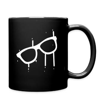 Brille - Tasse einfarbig - Schwarz - Rechts