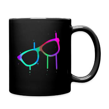 Brille - Tasse einfarbig - Schwarz - Rechts