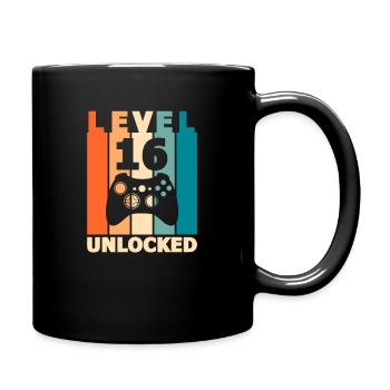 Level 16 - Tasse einfarbig - Schwarz - Rechts