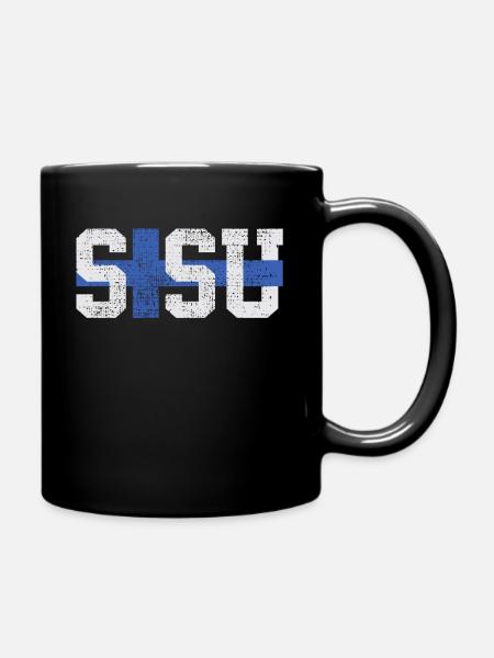 Sisu Finnland Finnisch Finnisch - Tasse einfarbig - Schwarz