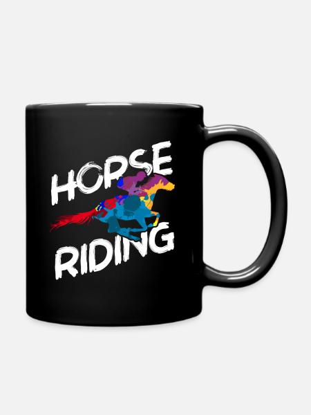 Mongolei Pferd - Tasse einfarbig - Schwarz