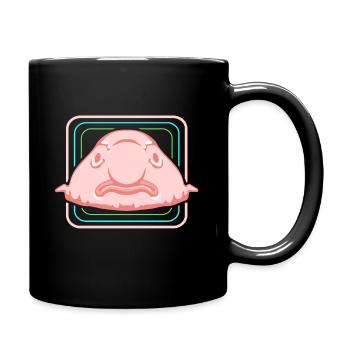 Blobfisch Tiefsee Grumpy Introvertiert Geschenk - Tasse einfarbig - Schwarz - Rechts