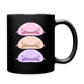 Blobfisch Tiefsee Grumpy Introvertiert Geschenk - Tasse einfarbig - Schwarz - Rechts