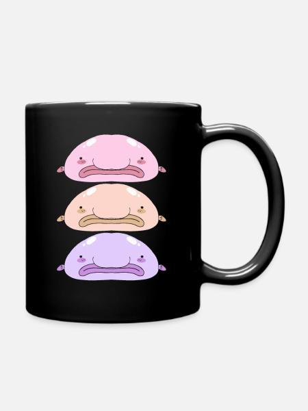 Blobfisch Tiefsee Grumpy Introvertiert Geschenk - Tasse einfarbig - Schwarz