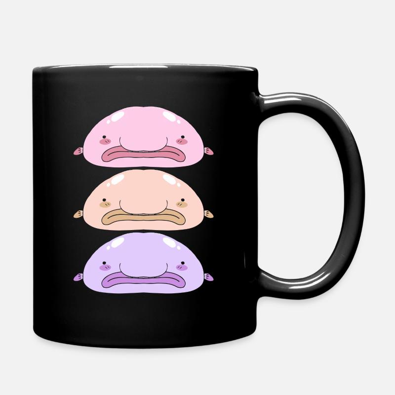 Blobfisch Tiefsee Grumpy Introvertiert Geschenk - Tasse einfarbig - Schwarz