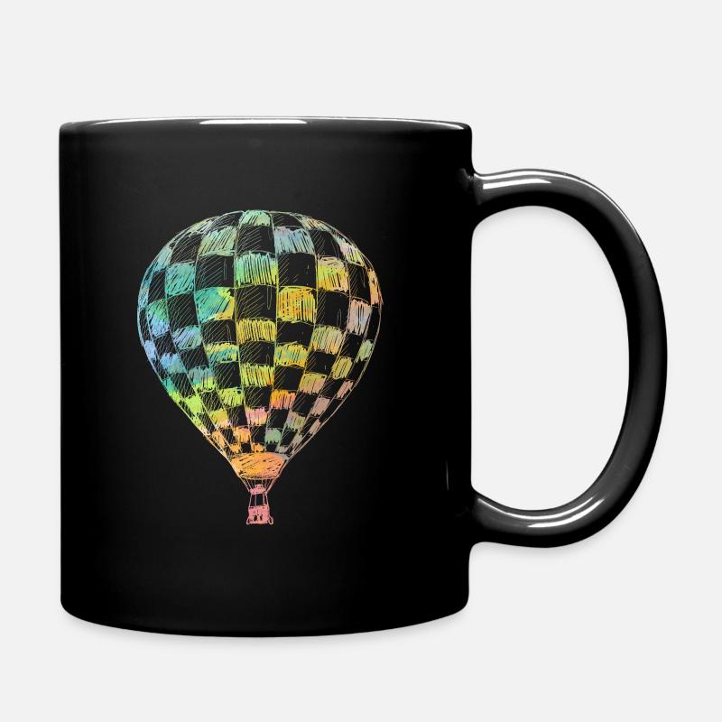 Balloon - retro - Full Colour Mug - black