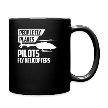 Pilote d'hélicoptère - Mug uni - noir - Droite
